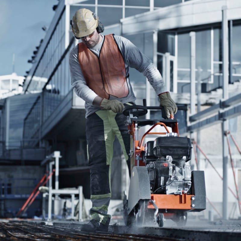 Fs400 action shot Husqvarna FS524 Floor Saw 600mm | EC Hopkins Limited