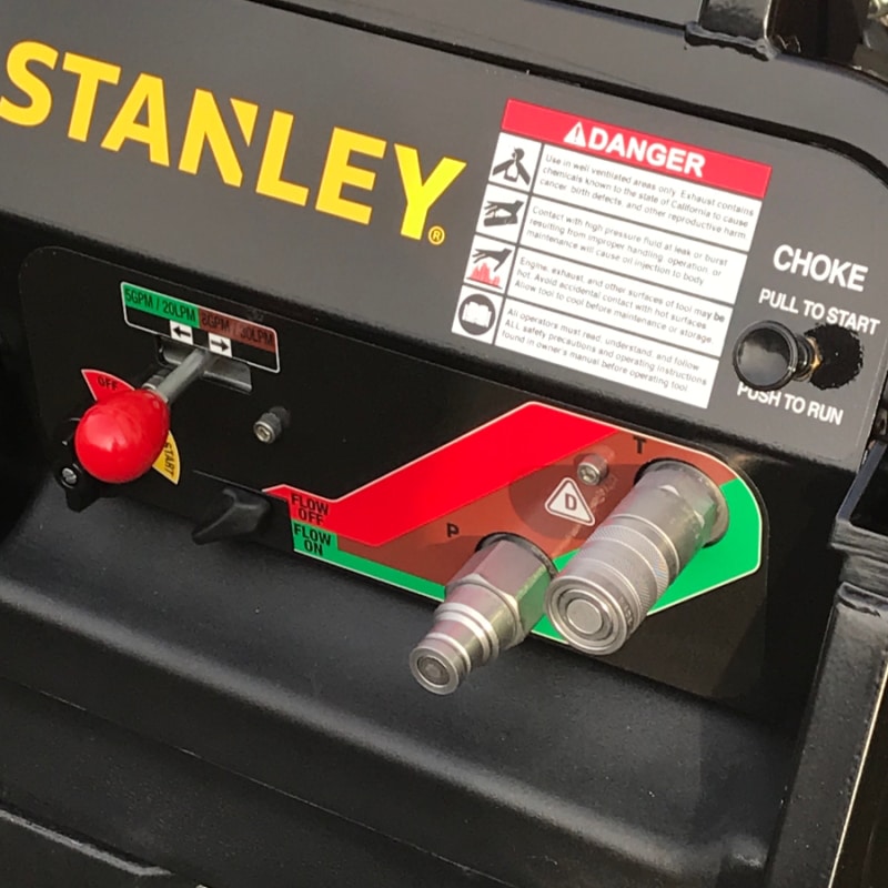 HP8 controls 900x900 1 Stanley HP8 Petrol Powered Hydraulic Power Pack | EC Hopkins Limited