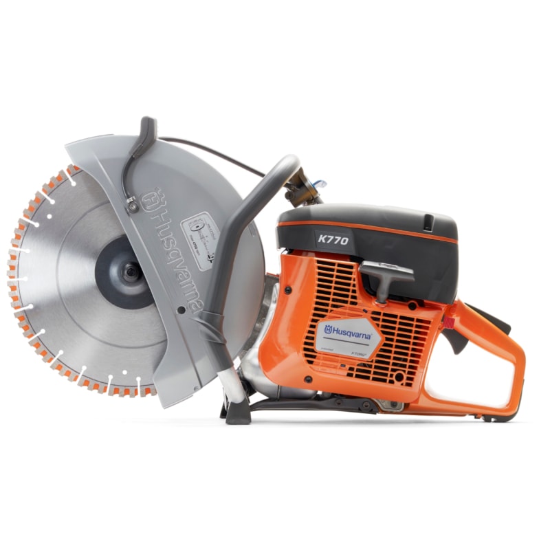 K770 side scaled Husqvarna K770 Oil Guard Saw Petrol Disc Cutter | EC Hopkins Limited