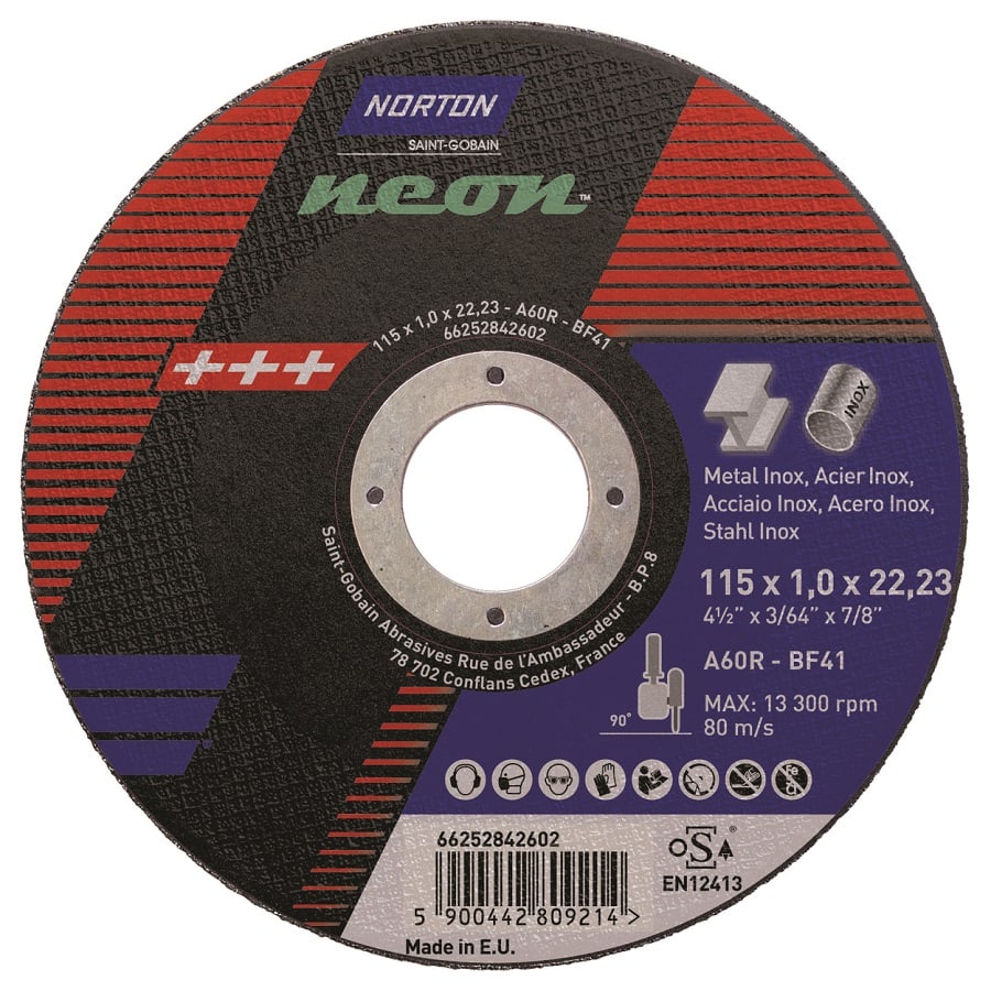 Norton Neon 1.0 To 1.9mm Cutting Discs EC Hopkins Limited
