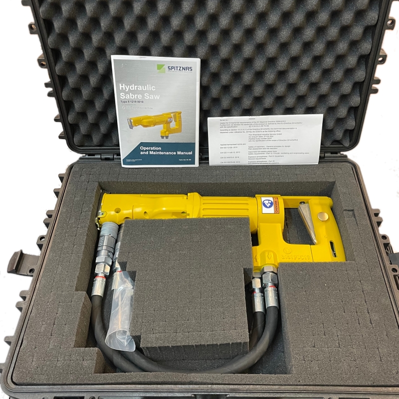 Sabre Saw in plastic case scaled Spitznas Pneumatic Sabre Saw 512170010 | EC Hopkins Limited