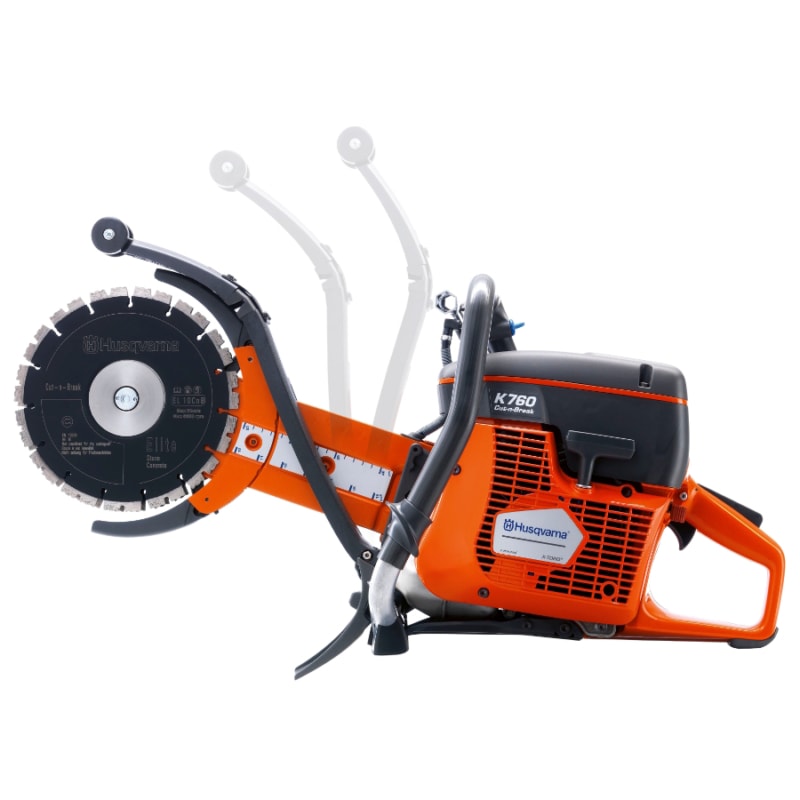 K760 Cut n Break side Husqvarna K760 Cut-n-Break Petrol Saw | EC Hopkins Limited