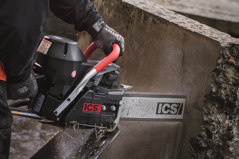 680 Action Shot ICS 680ES Petrol Diamond Chainsaw | EC Hopkins Limited