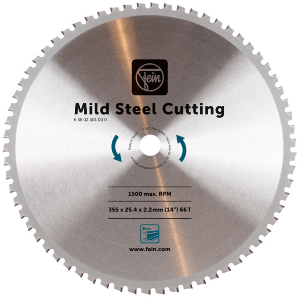 Mild Steel Cutting Blade Fein MKAS 355 Metal Cut Off Saw 230v | EC Hopkins Limited