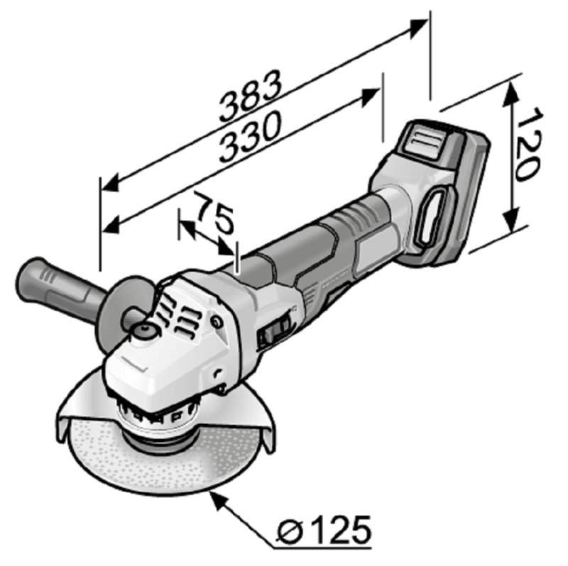 LB125 18 0 ECC 7 Flex LB 125 18.0-EC C Cordless Angle Grinder | EC Hopkins Limited