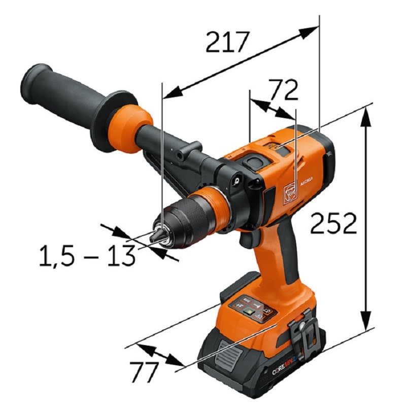 ASCM 18 4 QM AS 4 Fein ASCM 18-4 QM AS 4-Speed Cordless Drill / Driver | EC Hopkins Limited