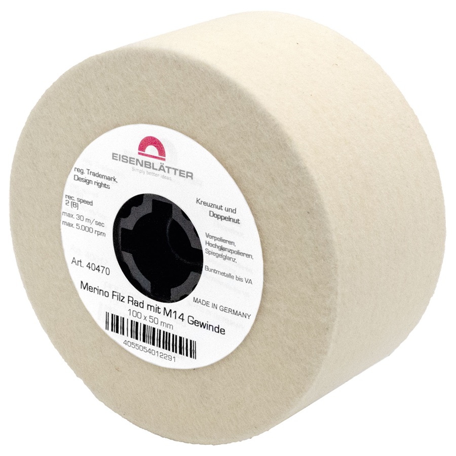 Eisenblatter Felt Wheels With M14 Thread 100x50mm - Image 2