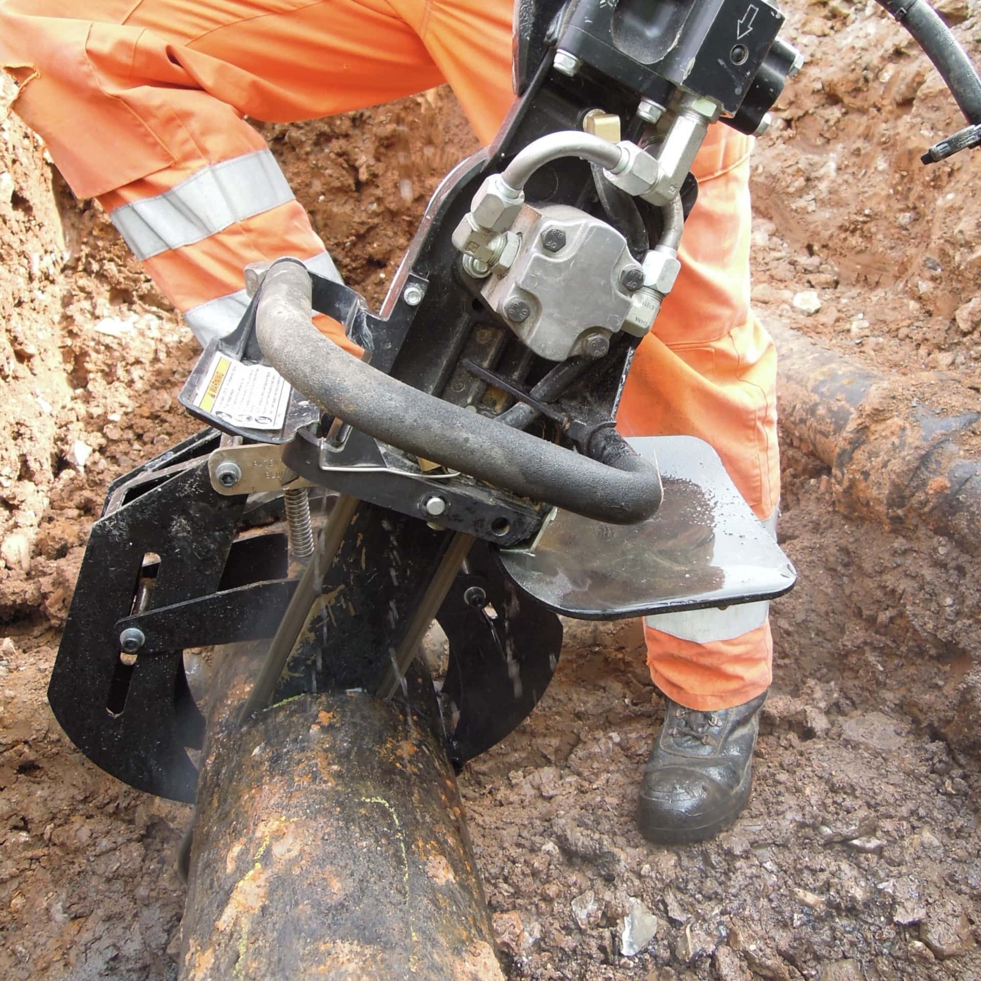 PowerGrit in Use in Trench